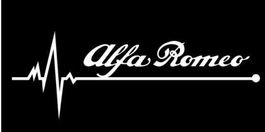 NEUER Auto Aufkleber - Alfa Romeo silbergrau - 222495