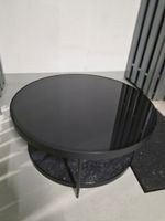 Couchtisch FRÖTORP Rauchglas / Schwarz