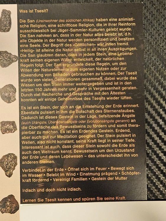 Mineralien & Heilsteine: Tsesit Therapie Namibia Rohstein mit Tablar 250 TsesitSteine – Neu (gemäss Beschreibung) aus Kloten von Asiatica 7