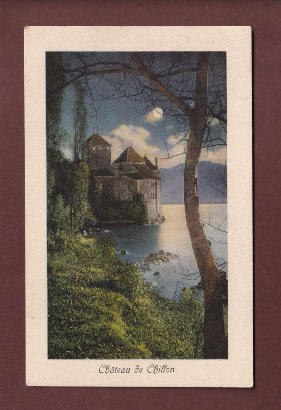 Ansichtskarten: CHÂTEAU DE CHILLON - Clair de lune - 1910 – Gebraucht aus Pully von nicecards