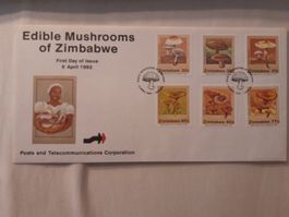 RARE! Zimbabwe: Timbres - Champignons Comestibles - 1992🍄