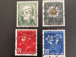 Satz Pro Juventute 1943; Top Vollstempel!