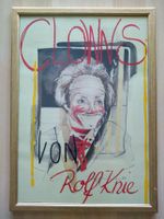 Clowns - Rolf Knie / Kunstplakat Holzwechselrahmen vergoldet