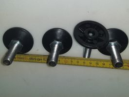 4 Stk. Möbelfüsse/Nivilierfüsse, neuwertig, M12 x 45mm lang