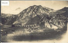 Travaux de Barberine l'emplacement du grand barrage