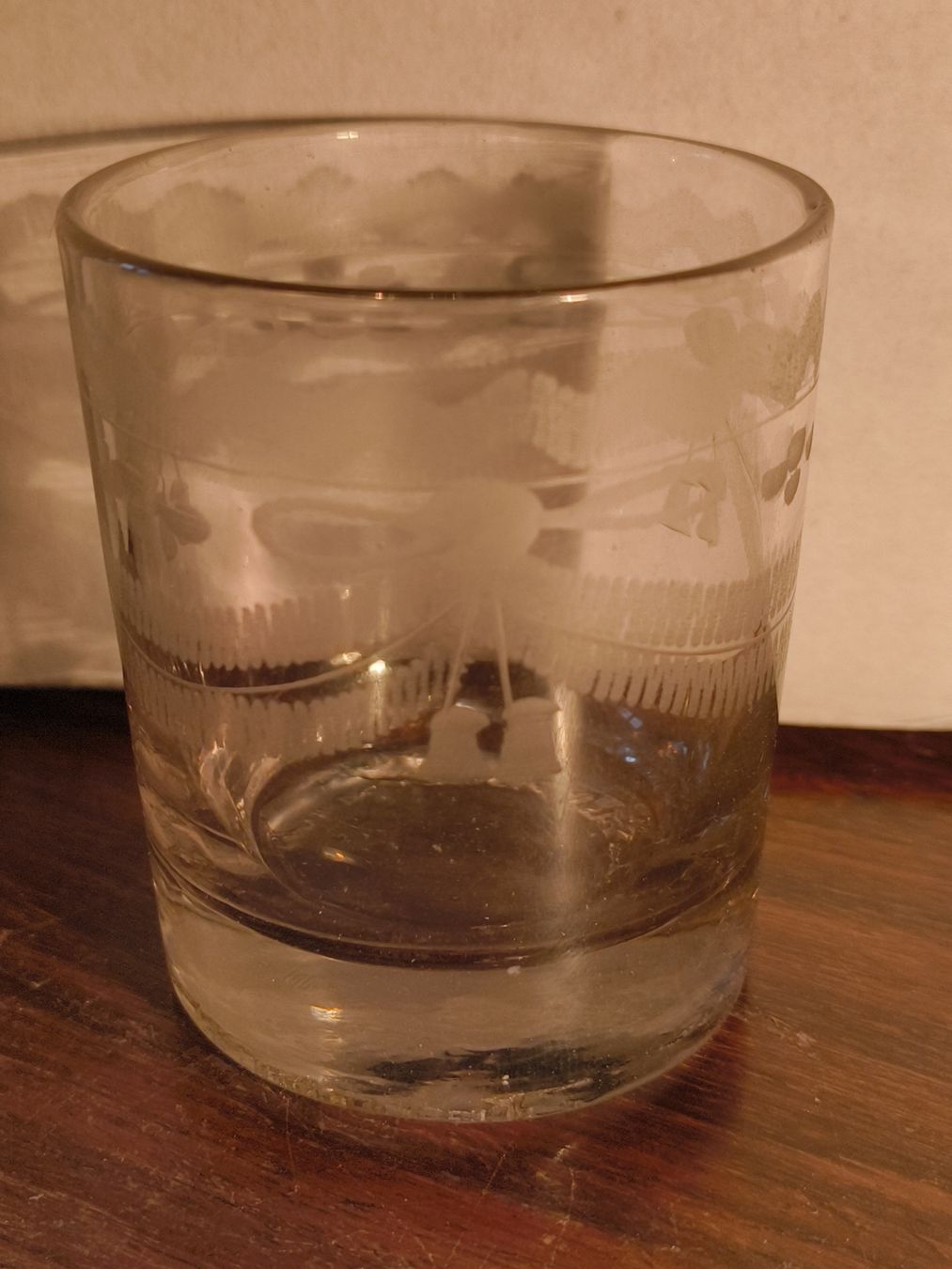 Glasi Hergiswil Bicchieri: antikes Glas ev Flüeli Glas 8cm hoch – Usato da stettlen venduto da VintageBern_ch 1