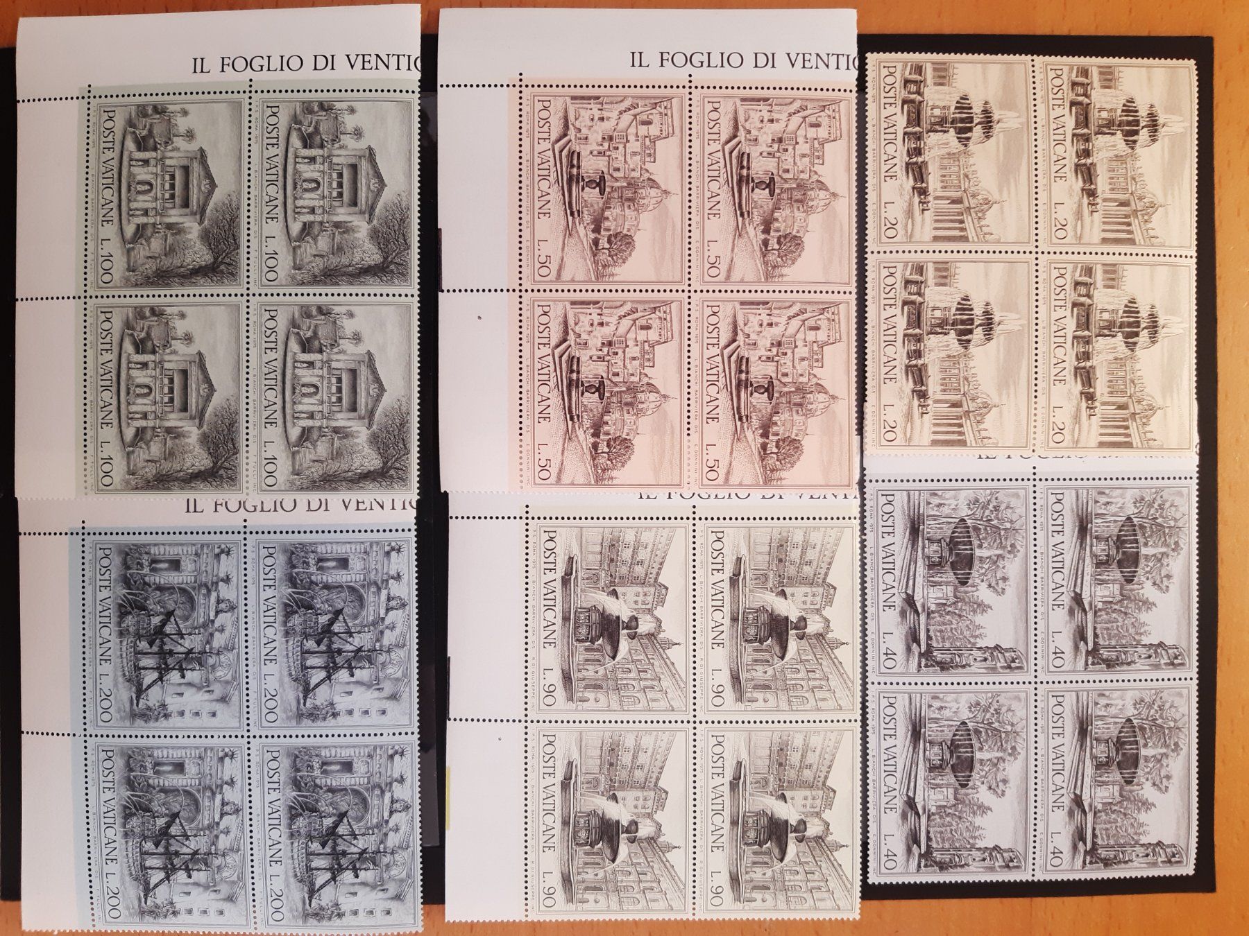 Tutti i francobolli: Vatikan 4er Blocks** 1975-76 – Nuovo (secondo la descrizione) da Confignon venduto da Alfda2000