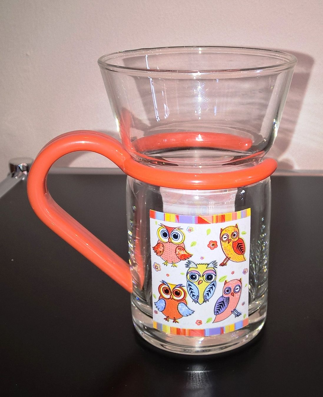 Bicchieri: Teeglas "Eule" – Nuovo e nell'imballaggio originale da Alpnach Dorf venduto da Mee-als-Tee