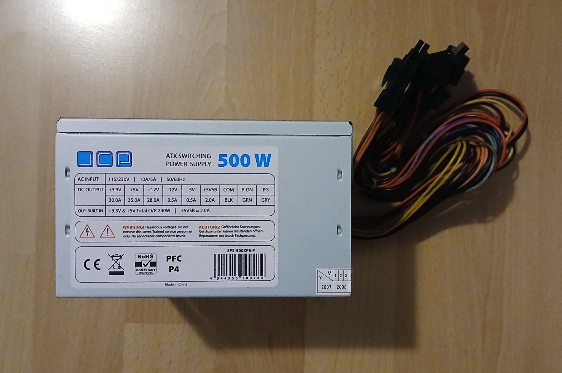 Elektronikbauteil: PC-Netzteil 500W – Neu (gemäss Beschreibung) aus Ueberstorf von tibolini