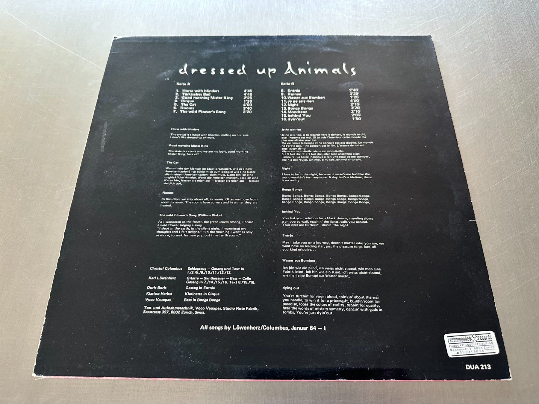 Dischi in vinile: DRESSED UP ANIMALS LP SAME – Usato da Sion venduto da jaipur1401 1