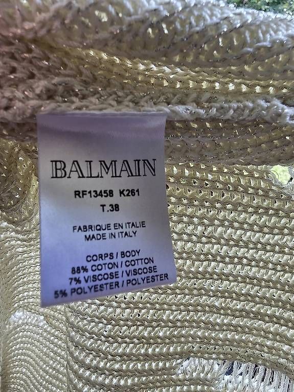 Maglioni & Felpe: New Balmain Distressed Lurex Pullover | Gr. 38 (NP 1500) – Usato da Zürich venduto da Maria.j 3
