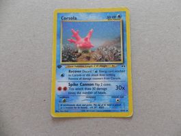 Pokémon Sammelkarte Corsola 1995-2001  HP Engl. 1. Edition