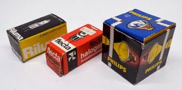 3 Stk. alte Glühlampen Jodquarzlampe Riluma Flecta Phillips
