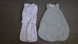 Mum2Mum-Pucksack Small und Musselin-Schlafsack Gr. 50/56