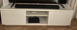 TV-Lowboard weiss mit Ablagefächern guter Zustand IKEA