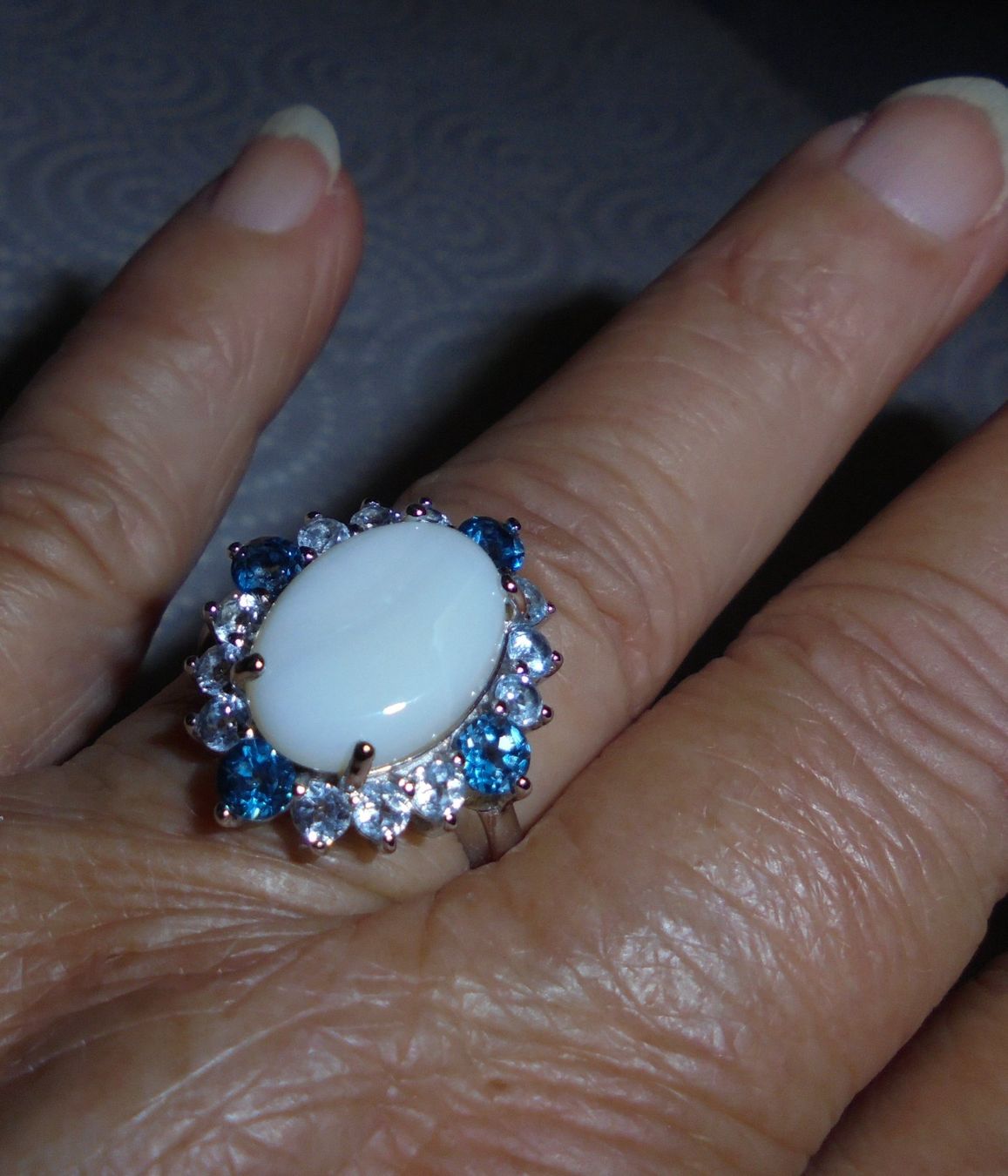 Anelli: Echtschmuck: Weisser Opal-Silberring 17/53 – Nuovo (secondo la descrizione) da Zuchwil venduto da maumauchi 4