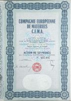 Cie. Europeenne de Materiels CEMA SA, Paris - 1963