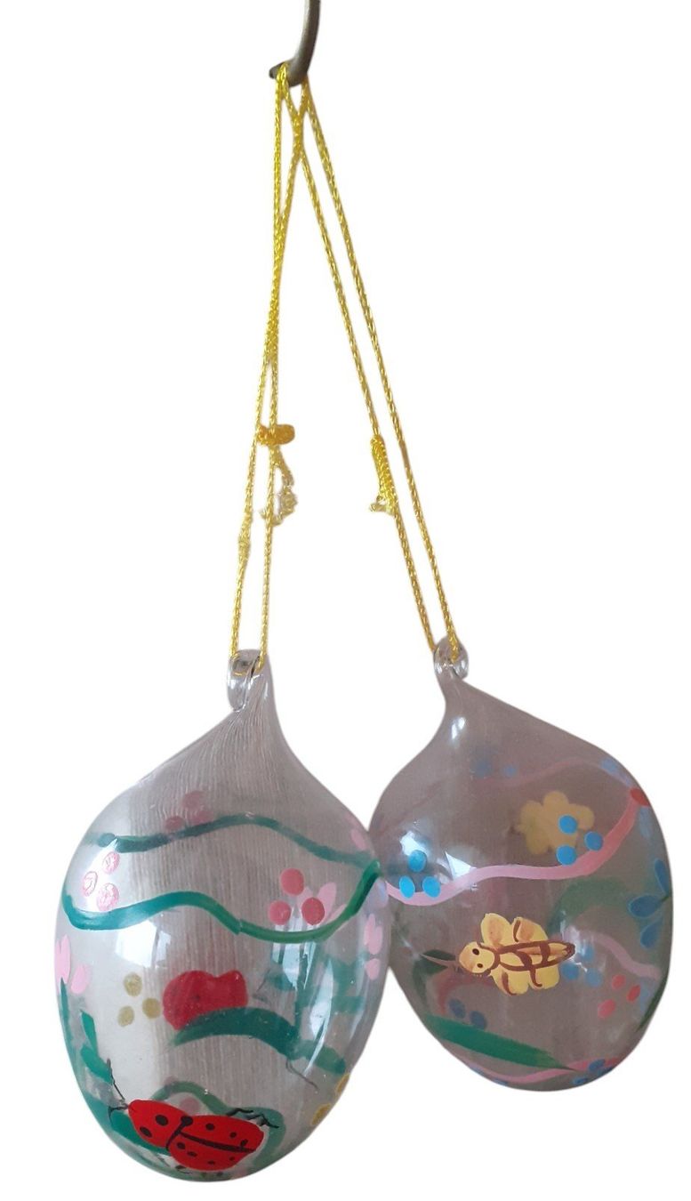 Tutte le decorazioni: 4 Kugeln - 1950er Blumen Ostern – Usato da Mörschwil venduto da antiksalon 2