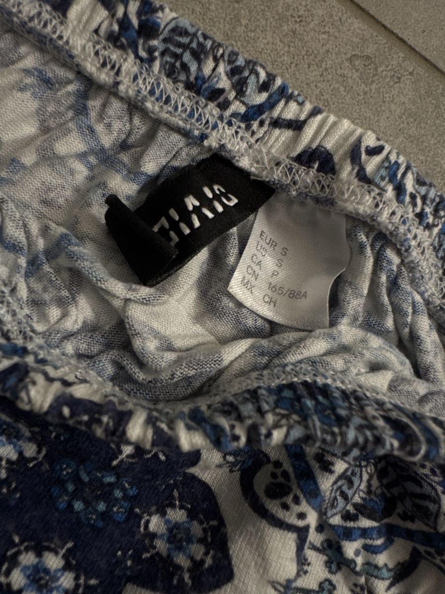 H&M Top: H&M Top, Gr. S, blau/weiss gemustert – Usato da Elsau venduto da shoppa2 1