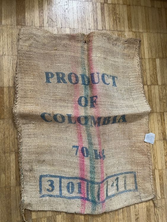 Sac à Courses Vintage En Toile De Jute Publicité Coop Années 50/60 - Cabas Ancien - Occasion