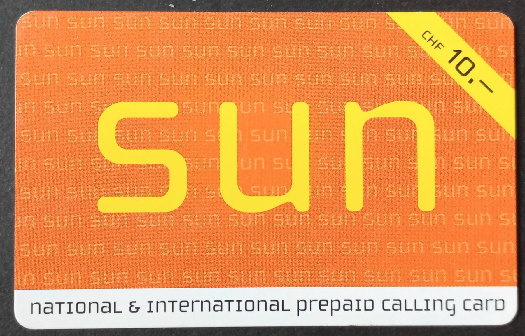 Schede telefoniche: Taxcard Phonecard - sun - CH – Usato da Niederuzwil venduto da lubimaja