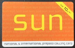 Taxcard Phonecard - sun - CH