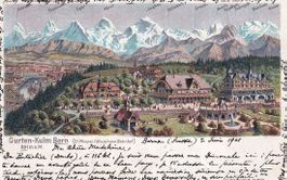 Gurten - Kulm   BE   mit Alpenkette     um  1 9 0 1