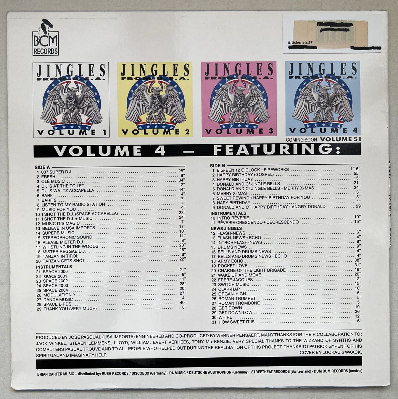 Dischi in vinile: JIngles from U.S.A. - Volume 4 - Vinyl – Usato da Oftringen venduto da Vucki 1