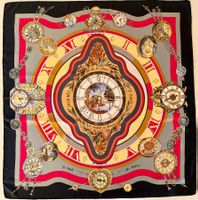 Superbe foulard HERMES-Paris "La Ronde des Heures" 1986 +Box