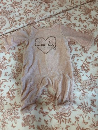 Vêtement bébé rose "nice day" 1 mois / 53cm TAO