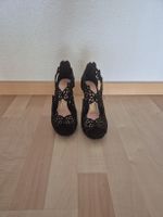 Elegante Damensandalen, Grösse 35, Schwarz, Absatzhöhe 11cm