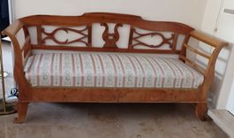 Biedermeier Sofabank / Kanapee mit Polstersitz um 1820