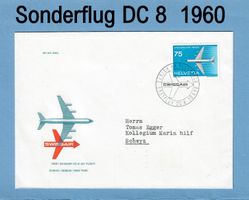 1960 Sonderflug mit DC.-8  zur Marke W 354