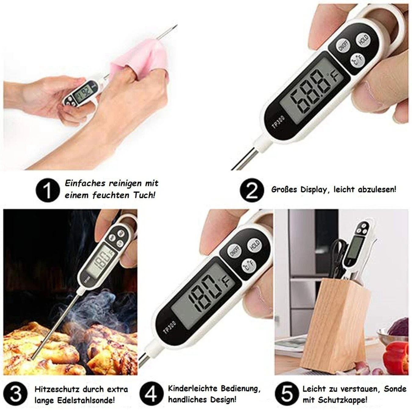 Altro per la casa: Küche Braten Fleisch thermometer Digital BBQ Grill – Nuovo (secondo la descrizione) da Kirchdorf AG venduto da Aarereussshop 4