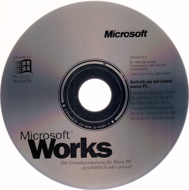 Microsoft Works 95 CD Software Paket (Gebraucht) in Thun für CHF 3 ...
