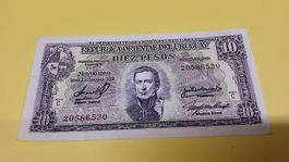 Uruguay 10 Peso 1939, Historische Banknote