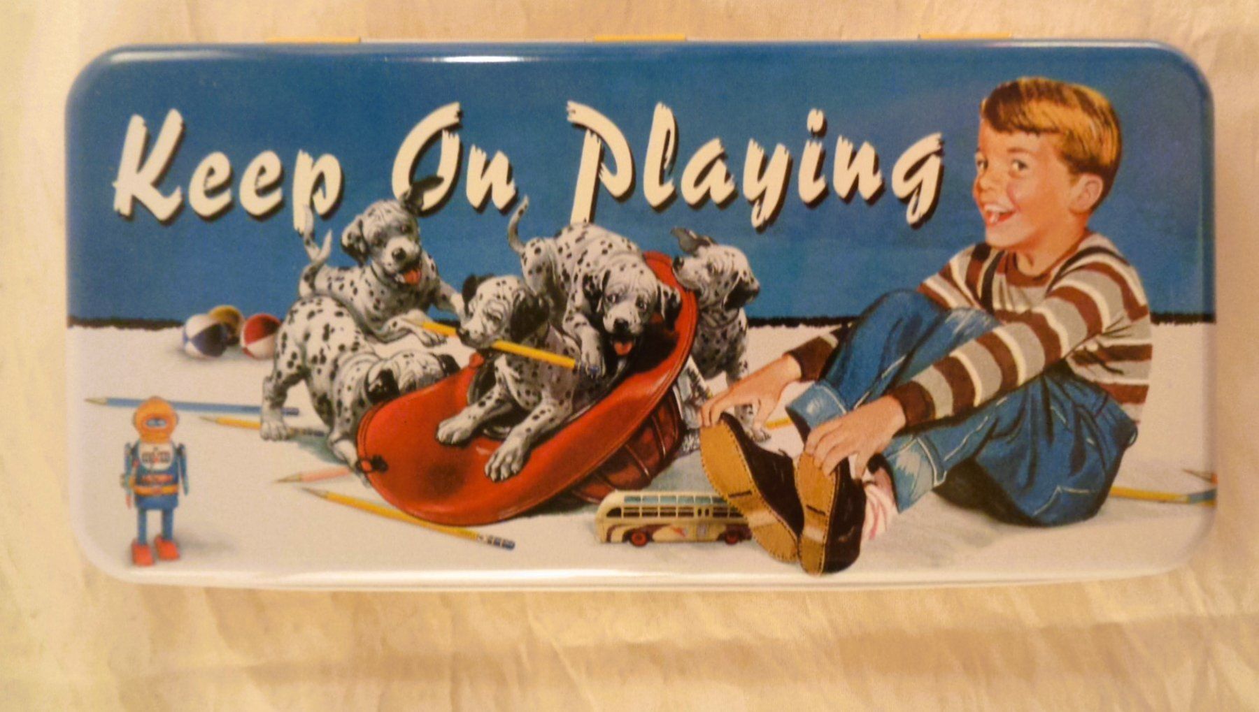 Giochi: Blechdose "Keep On Playing" / Nostalgic Art ab Fr. 1.- – Usato da Bellach venduto da JingleJerry