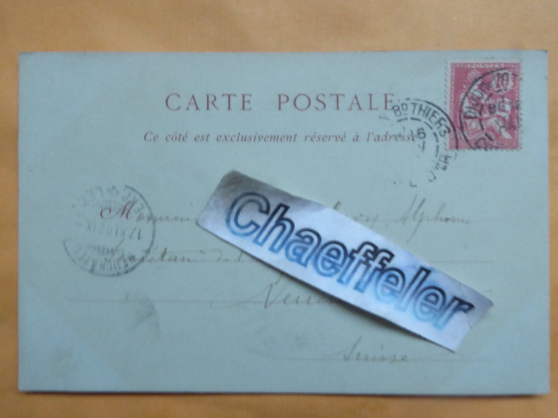 Ansichtskarten: 1902 Dijon. - Le Temle Protestant – Gebraucht aus Zürich von Chaeffeler 1