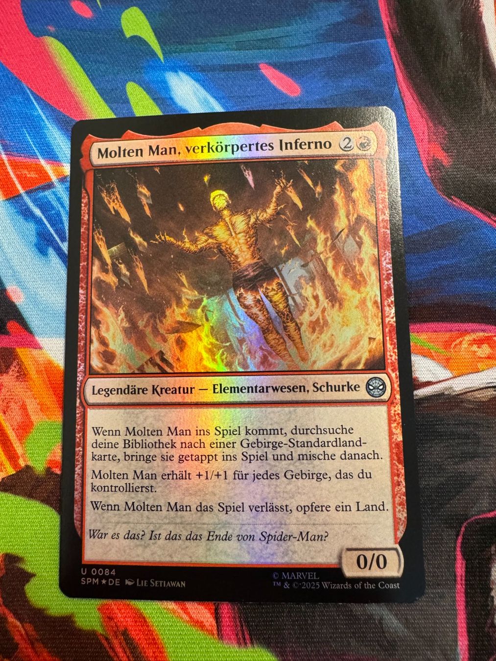 Magic The Gathering Sammelbilder & Trading cards: Molten Man, verkörpertes Inferno -Marvel's Spider-Man- Magic – Neu (gemäss Beschreibung) aus Bülach von Pfrenzel