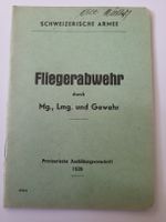Schweizer Armee Fliegerabwehr Ausbildungsvorschrift 1939 53