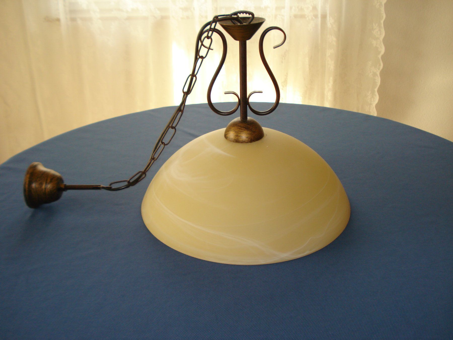 Lampen: HÄNGELAMPE MILCHGLAS LAMPENSCHIRM VANILLE - WEISS MARMORIERT – Gebraucht aus Zwingen von ebonyeyes 8