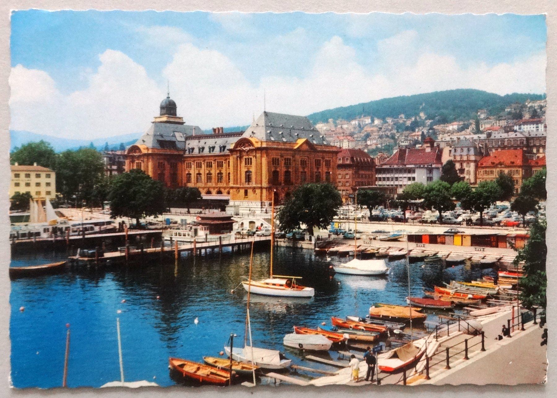 Cartoline postali: Neuchâtel - Le port et la ville – Usato da Fétigny venduto da Billy2miny