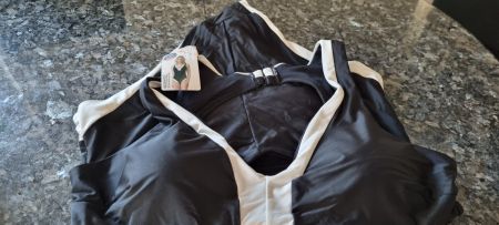 Badeanzug Up2 Fashion schwarz weiss Grösse L neu