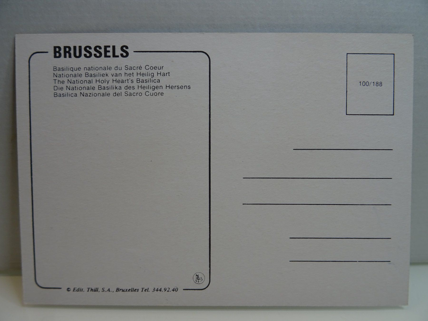 Cartoline postali: Ansichtskarte Basilique Nationale du Sacré Coeur Brüssel – Usato da Teufen AR venduto da Brandan2171 1