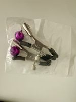 Pinze con campanelle viola - nuove!