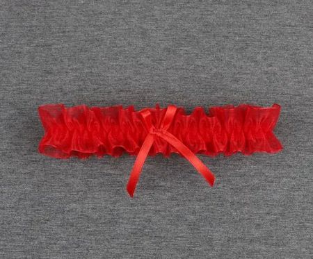 NEUES Strumpfband uni rot Gr. XS-M - 223428