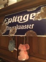 1 URALTES EPTINGER EMAILLE/DER ZAHN DER ZEIT NAGT SEIT 40-er
