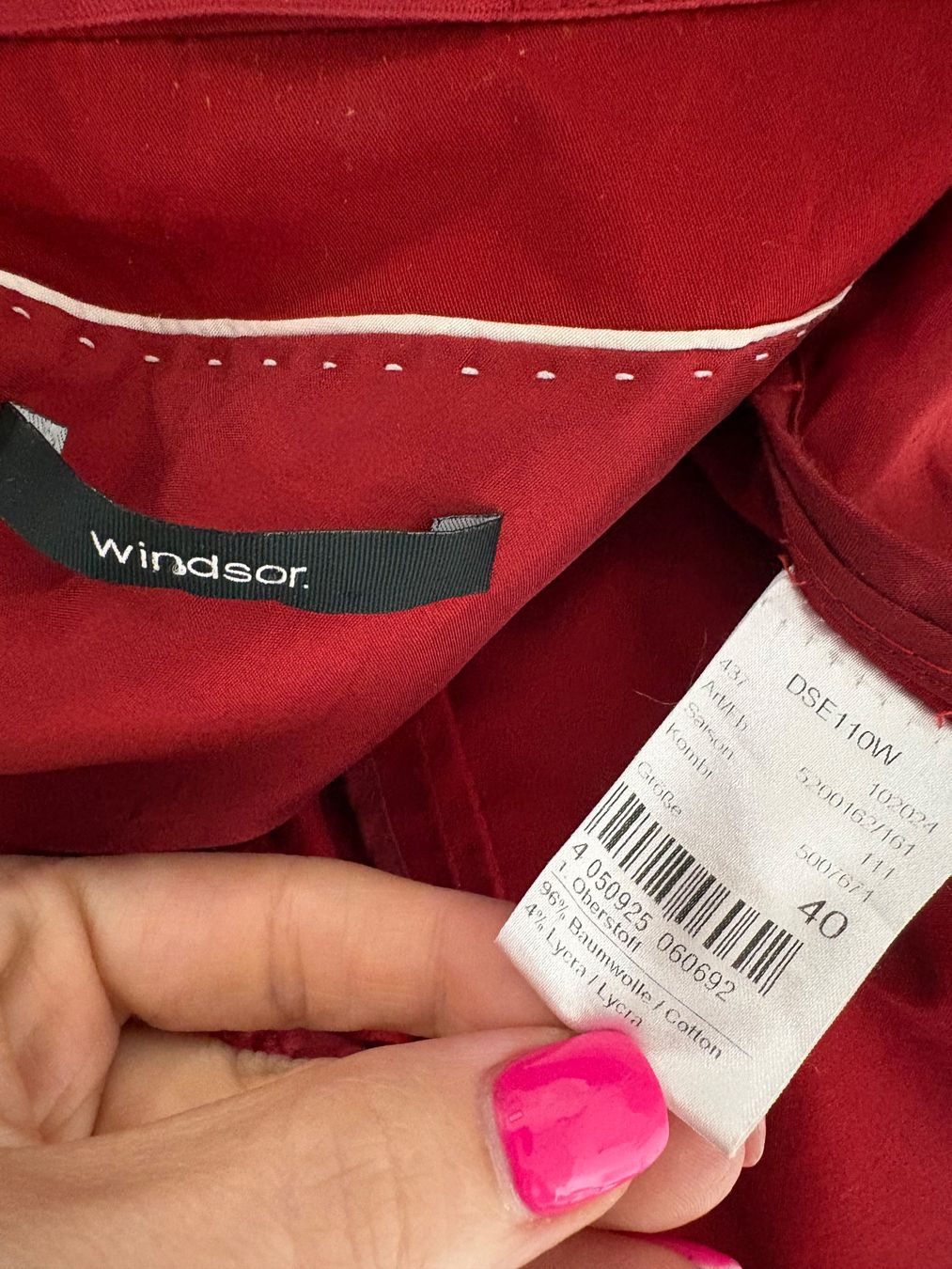 Windsor Giacche: Windsor taillierter Blazer Gr. 38/40 dunkelrot – Nuovo (secondo la descrizione) da Regensdorf venduto da secondchancefashion 4