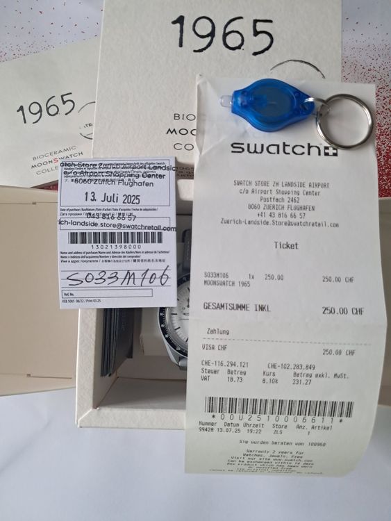 Swatch Orologi: Swatch x Omega Moonswatch 1965 – Nuovo e nell'imballaggio originale da Niederhasli venduto da zvb_fgn2 9