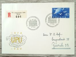 TR96 Enveloppe + Timbre Suisse 1949